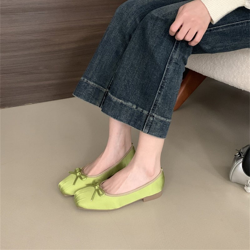 Gentle Fairy Style Single-Layer Shoes Women'S 2025 Spring New French Style Elegant Bow Shallow Mouth Late Shoes - Image 5